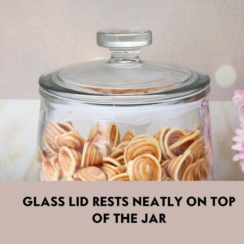 Maredash 1 Gallon glass jars, Cookie Jar & Candy Jar with Lid, Large Food Storage Container,glass jar with lid for Buffet, Coffee & Flour, Laundry Room Storage & Pantry 2pcs - Image 5